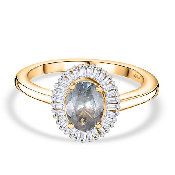 AAA Alexandrit und Diamant Ring in 585 Gold - 1,01 ct.