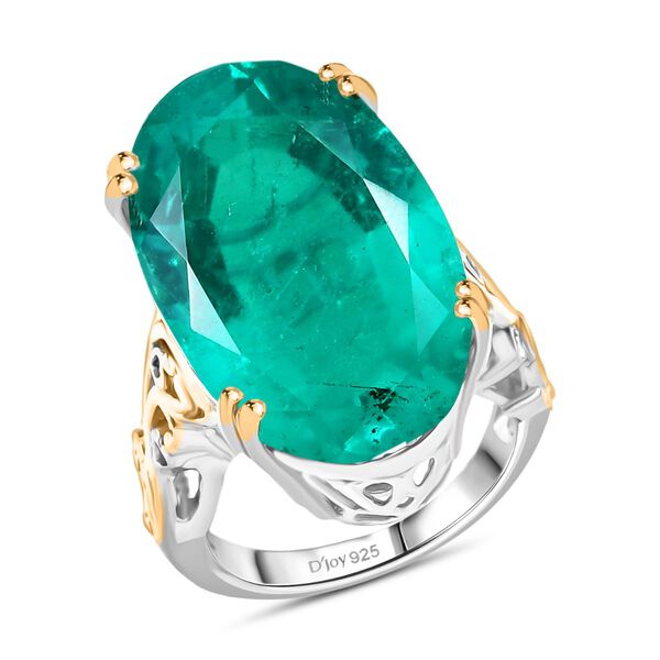 D'Joy Smaragd Triplett Quarz zweifarbiger Ring - 28 ct. image number 4