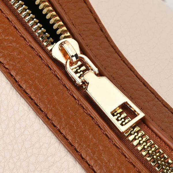 SATCHEL Moderne Handtasche mit Crossbody Gurt, 34x11x22 cm, weiß image number 5