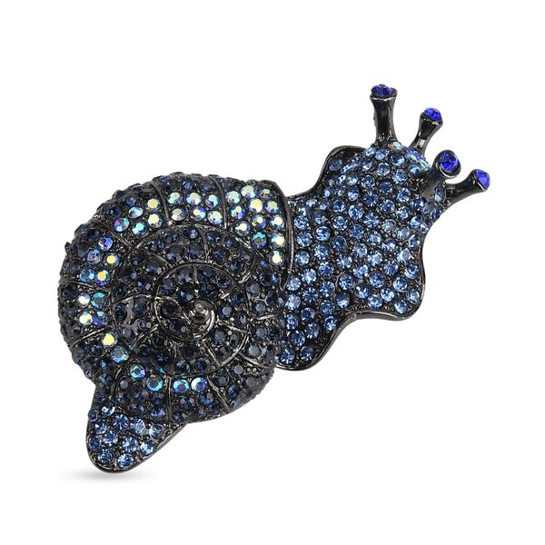 Mehrfarbiger Kristall Brosche  Schwarz image number 3