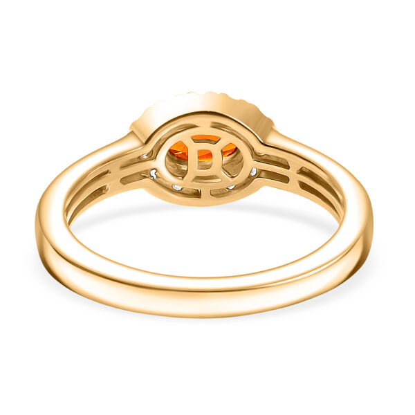 D'Joy AAAA Blaze Feueropal Schmuckset ca. 50 cm 925 Silber 750 Gelbgold Vermeil (Größe 17) ca. 1,36 ct. image number 6