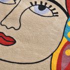 Frieda Kahlo Besticktes Kissenbezug aus 100% Baumwolle, 43x43 cm, Frieda image number 3