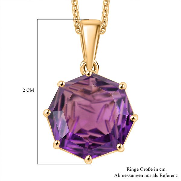 Afrikanischer Amethyst und Zirkon Anh&auml;nger mit 45cm Kette - 6,86 ct. image number 6