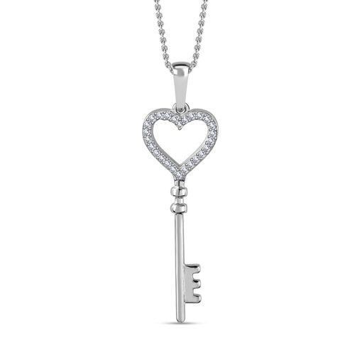 Moissanit Schmuckset 925 Silber Gelbgold Vermeil ca. 0,21 ct.