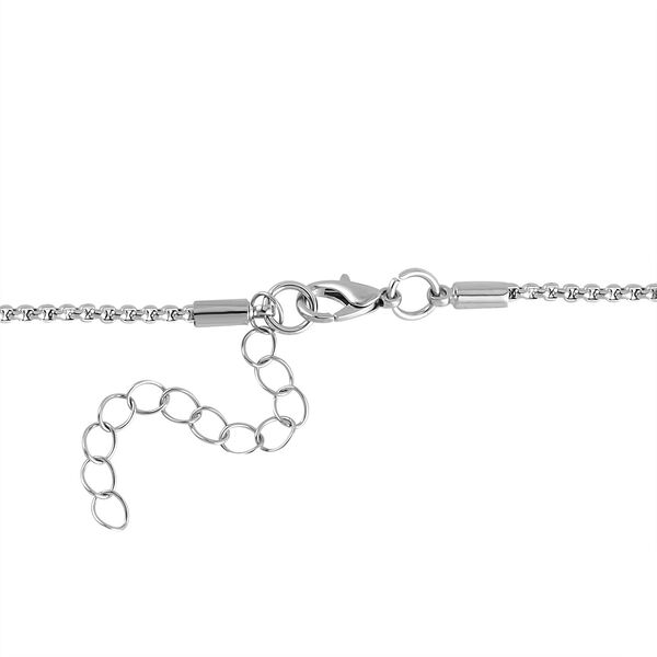 Harzananh&auml;nger mit schwarzem Wirbelmuster und wei&szlig;en Kristallen Halskette, ca. 60 cm image number 6