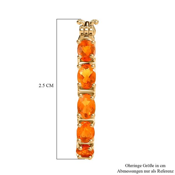 D'Joy AA Feueropal Ohrringe 925 Silber 750 Gelbgold Vermeil ca. 1,11 ct. image number 5