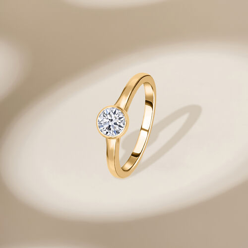 LUXURIANT DIAMOND- IGI zertifizierter SI-GH Labor Diamant Ring in 585 Gelbgold - 0,50 ct. image number 5