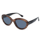 Sole & Luce, Swiss Eyewear, UV400 Polarisierte Sonnenbrille, Milky Grey Schwarz Demi