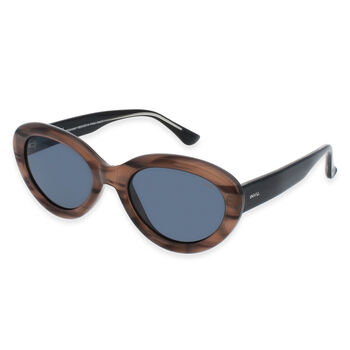 Sole und Luce - Swiss Eyewear - UV400 Ultra-Polarisierte Sonnenbrille, Milky Grau Schwarz Demi