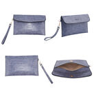 Passage - 4er-Set Handtaschen mit Krokodilprägung; enthält Schultertasche, Cross Body Bag, Clutch Bag und Portemonnaie, blau image number 6
