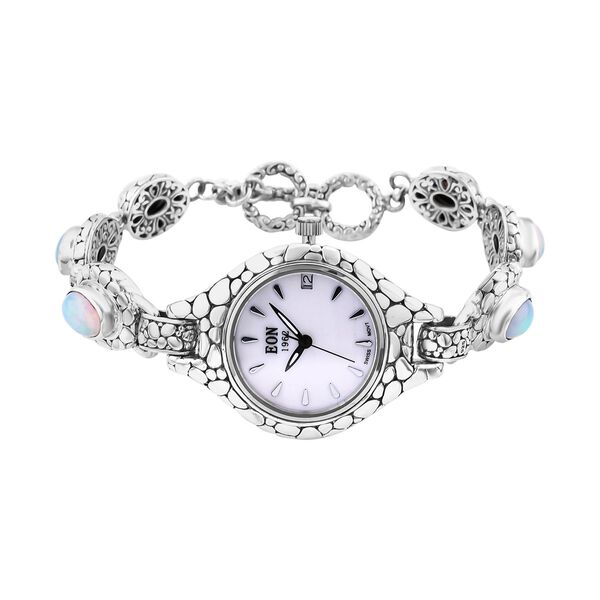 Royal Bali - Nat&uuml;rliches, &auml;thiopisches Welo Opal Armband ca. 19 cm 925 Silber image number 3