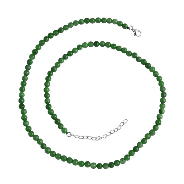 Gr&uuml;ne Jade 45+5cm Halskette - 80 ct. image number 0