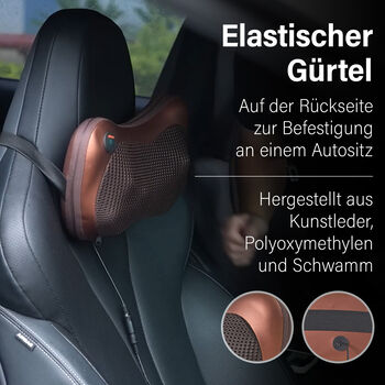Shiatsu Massagekissen mit Heizfunktion, Braun