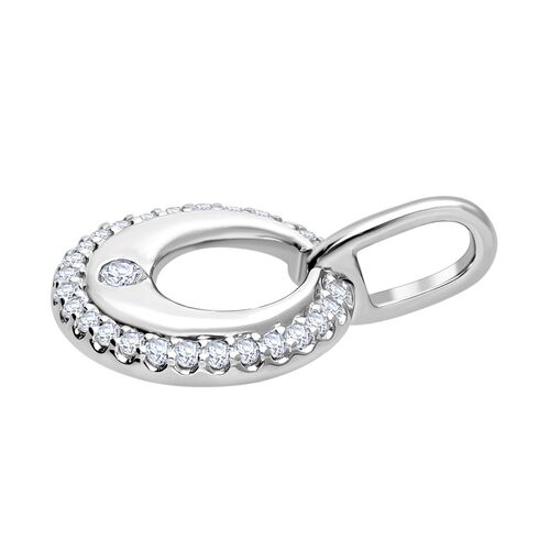 LUXURIANT DIAMOND- SI-GH Labor Diamant Anhänger, 925 Silber platiniert - 0,26 ct. image number 2