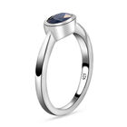 AAA tansanischer, blauer Spinell-Ring, 925 Silber platiniert (Größe 16.00) ca. 0,87 ct image number 4