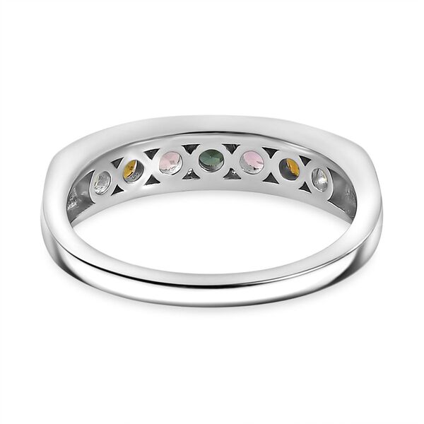 Mehrfarbig Turmalin Ring, 925 Silber platiniert  ca. 0,83 ct image number 6