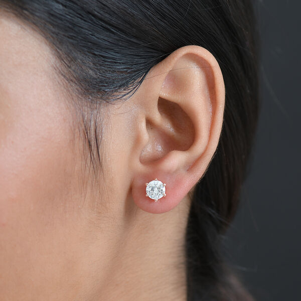 D'Joy Moissanit Ohrringe 925 Silber 750 rosévergoldet ca. 1,90 ct. image number 3