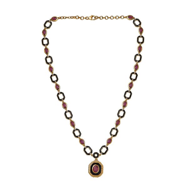 Afrikanische Rubin-Halskette, 45 cm - 12,61 ct. image number 6