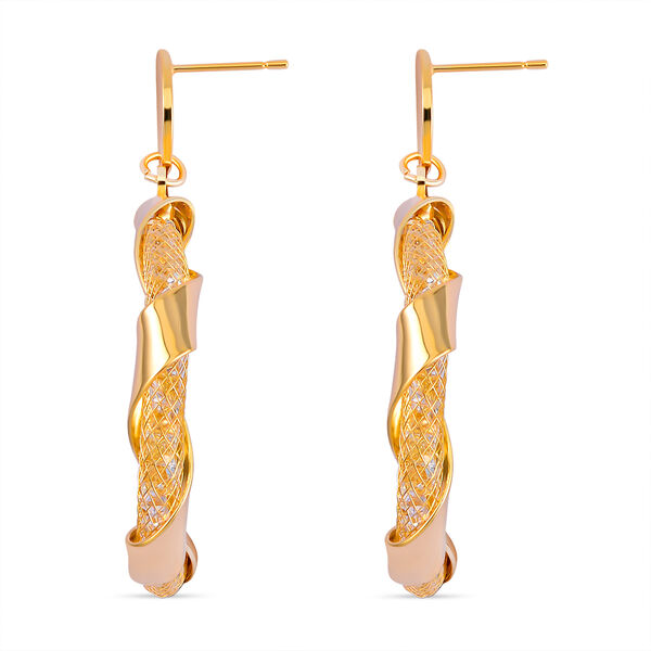 Weißer Kristall Ohrringe Reines Messing image number 4