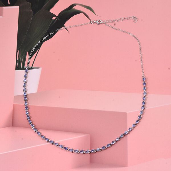 D'Joy Tansanit Halskette ca. 50 cm 925 Silber rhodiniert ca. 5,69 ct. image number 1