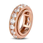 Künstlicher Diamant Spinning-Ring, Messing Rosévergoldet Ionenbeschichtung (Größe 17.00) image number 4