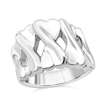 Herzen Ring, 925 Silber (Gr&ouml;&szlig;e 17.00) ca. 4,30g