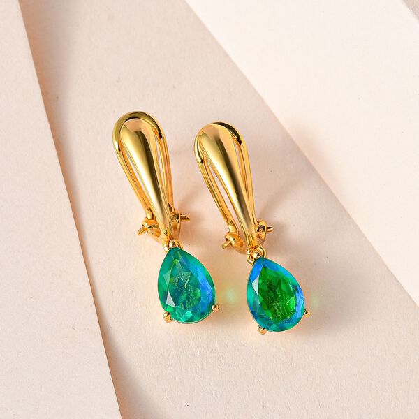 Pfau Triplett Quarz Solitär Ohrringe- 4,40 ct. image number 2