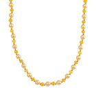 Goldene Muschelkernperle, Gelber Achat Halskette ca. 45 cm+ 5 cm Extender, Standard gelb vergoldet