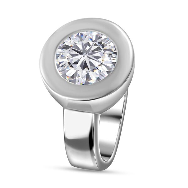 EF Moissanit Ring in rhodiniertem Silber - 3,47 ct. image number 3