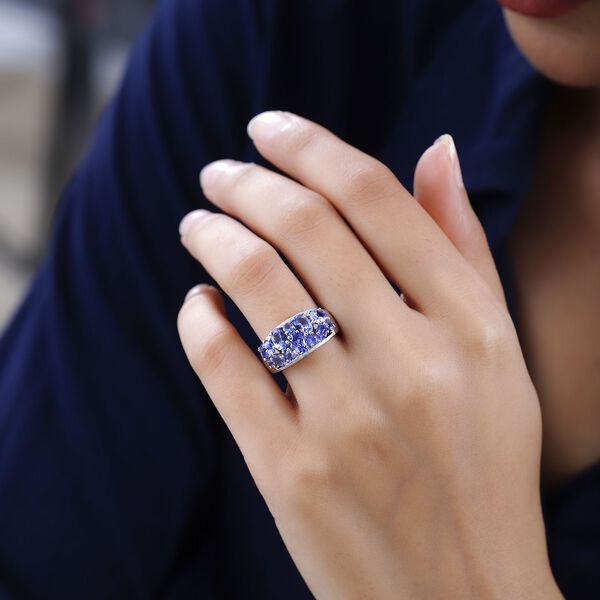 Tansanit und Zirkon Ring - 2,58 ct. image number 3
