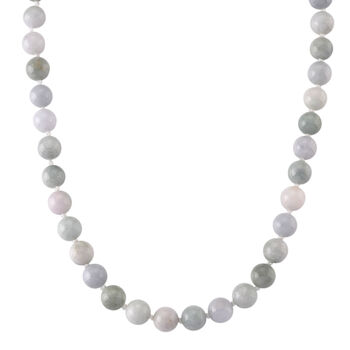 D'Joy Mehrfarbig Jade Halskette ca. 50 cm 925 Silber Rhodiniert ca. 640,00 ct.