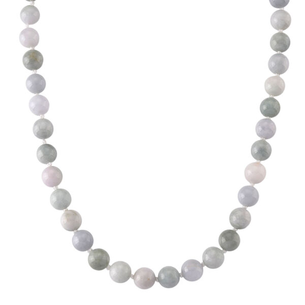 D'Joy Mehrfarbig Jade Halskette ca. 50 cm 925 Silber Rhodiniert ca. 640,00 ct.