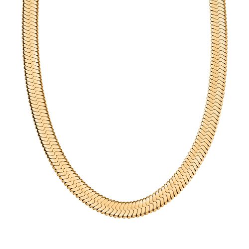 Halskette , Reiner Edelstahl, ca. 50 cm, ca. 26,50g, goldfarben image number 0