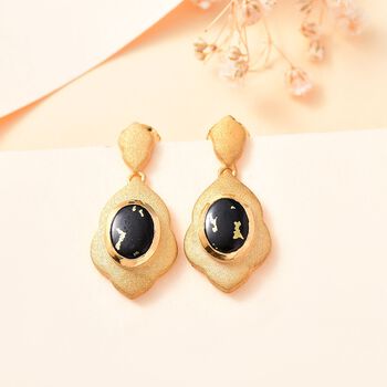 Goldenite Ohrringe 925 Silber 750 Gelbgold Vermeil ca. 1,77 ct.