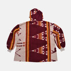 Wolkenweicher Sherpa-Hoodie mit Tipi-Muster, Rot-Orange-Beige, Einheitsgröße  image number 2