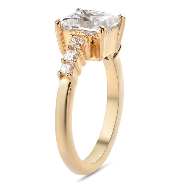 LUSTRO STELLA - feinster Zirkonia-Ring, 925 Silber vergoldet image number 5