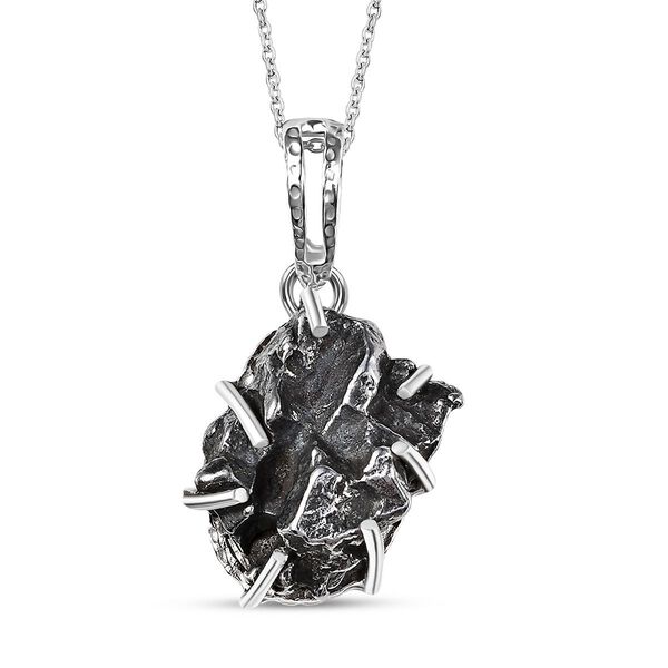 D'Joy Meteorit Anh&auml;nger mit 50cm Kette, 925 Silber rhodiniert - 30 ct. image number 0