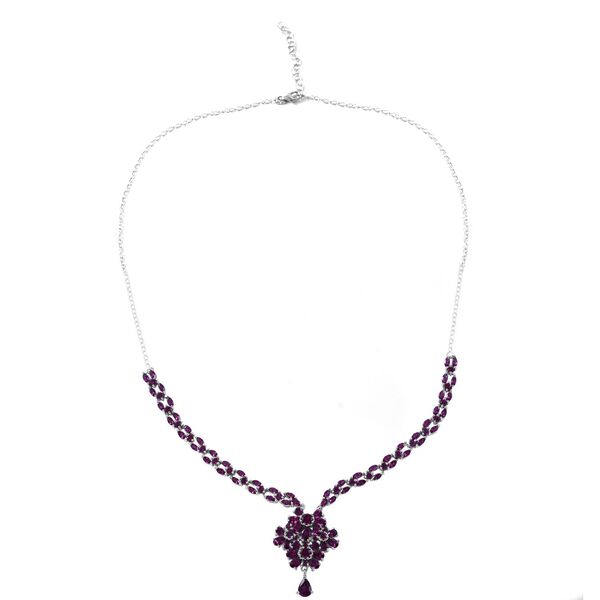 AA Rhodolith Granat Halskette - 13,62 ct. image number 2