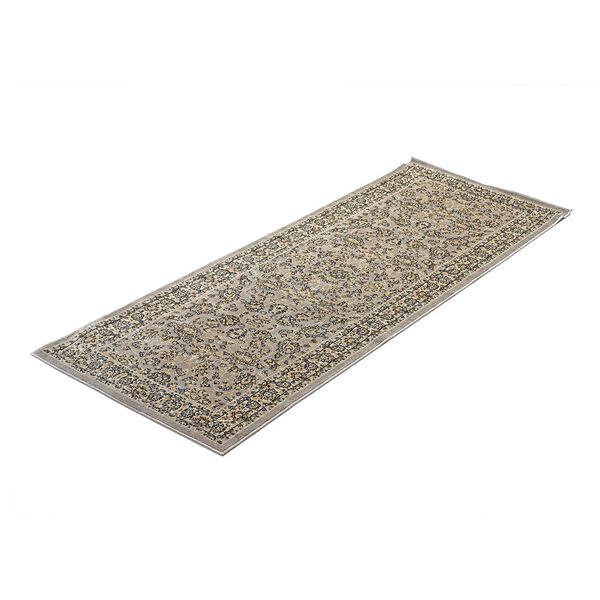 Moderner grauer & mehrfarbiger Läufer - 950 GSM, Größe: 66x180cm, grau image number 0