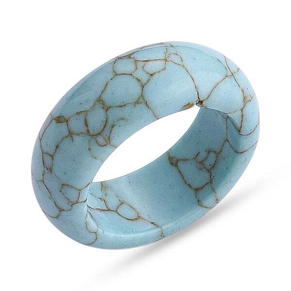 Blauer Howlit Ring (Gr&ouml;&szlig;e 18.00) ca. 21,50 ct.