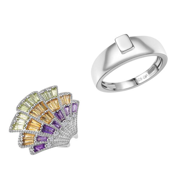 GP Shell Trionfo Kollektion - AA Multi-Edelstein, Zirkon und blauer Saphir Ring/ Anh&auml;nger  - 1,41 ct. image number 10