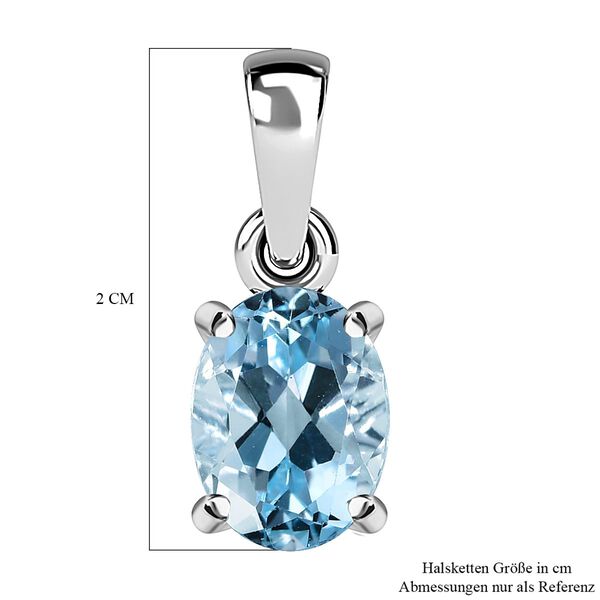 Himmelblauer Topas-Anh&auml;nger, 925 Silber ca. 1.47 ct image number 6