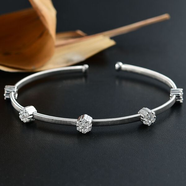 Moissanit Armreif, 19 cm - 1,20 ct. image number 3