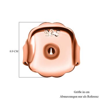 Ohrring-Verschluss, 925 Silber ros&eacute;vergoldet