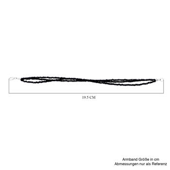 Schwarzes Spinell-Armband, 19 cm - 35 ct.