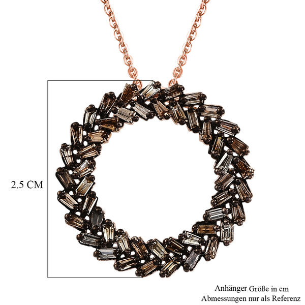 D'Joy Nat&uuml;rlicher Champagner Diamant Schmuckset ca. 50 cm 925 Silber 750 Ros&eacute;gold vermeil (10-15 Werktage Lieferzeit) ca. 1.00 ct image number 5