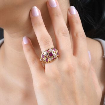 GP Italian Garden Kollektion - Afrikanischer Rubin und Kanchanaburi blauer Saphir-Ring -  2,46 ct.