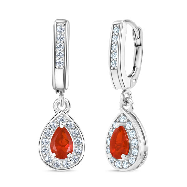 D'Joy AAAA Blaze Feueropal und Zirkon Ohrringe - 1 ct.