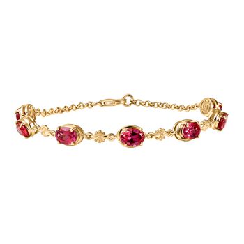 D'Joy Labor Padparadscha Saphir 19cm Armband - 8,38 ct.