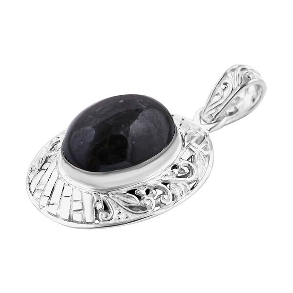 Royal Bali - Schwarz Stern Diopsid Anh&auml;nger, 925 Silber, ca. 12.43 ct image number 3